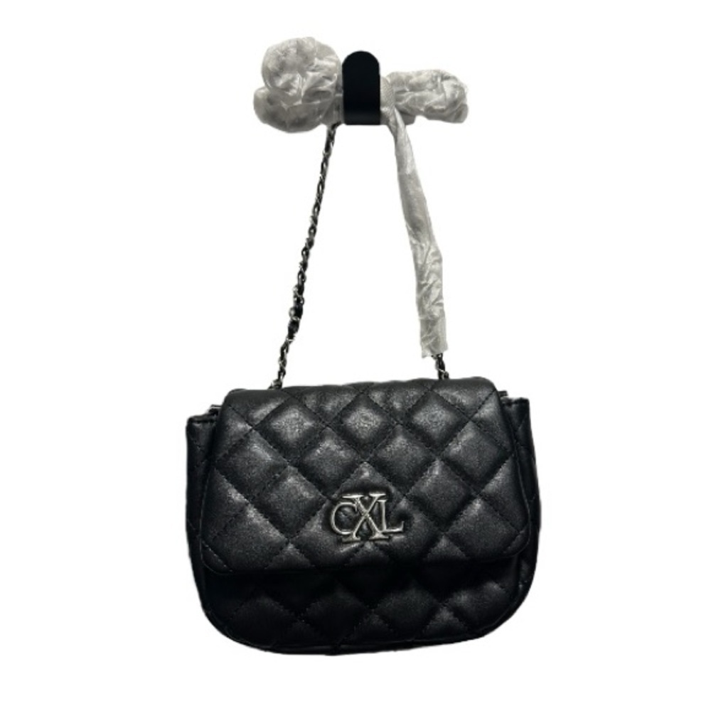 NWT Christian Lacroix Quilted Black Shoulder Bag